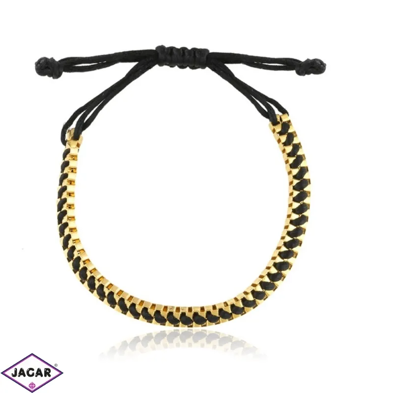Bransoletka gold na sznurku BRA4562 Bransoletka gold na sznurku BRA4562