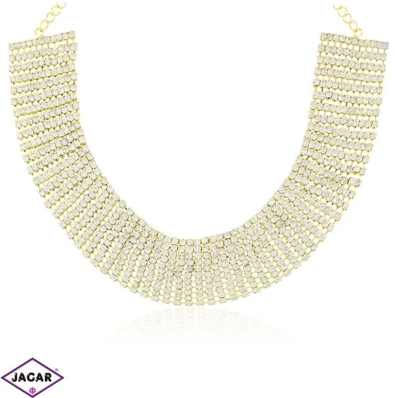Naszyjnik choker kryształowy 9rzędowy NA2845 Naszyjnik choker kryształowy 9rzędowy NA2845