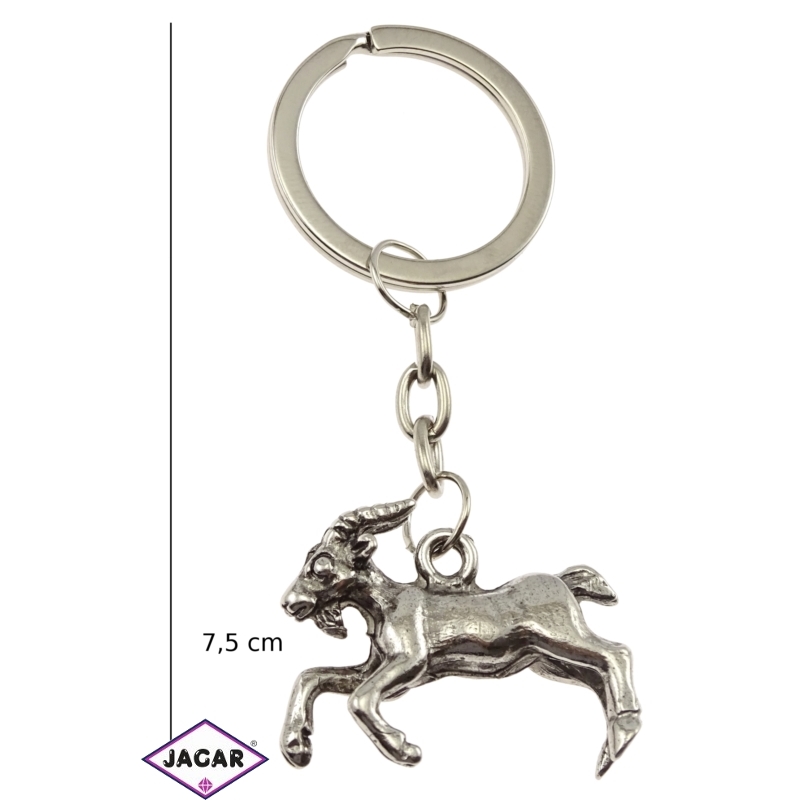 Brelok metalowy - koza srebrna - BM8 Brelok metalowy - koza srebrna - BM8