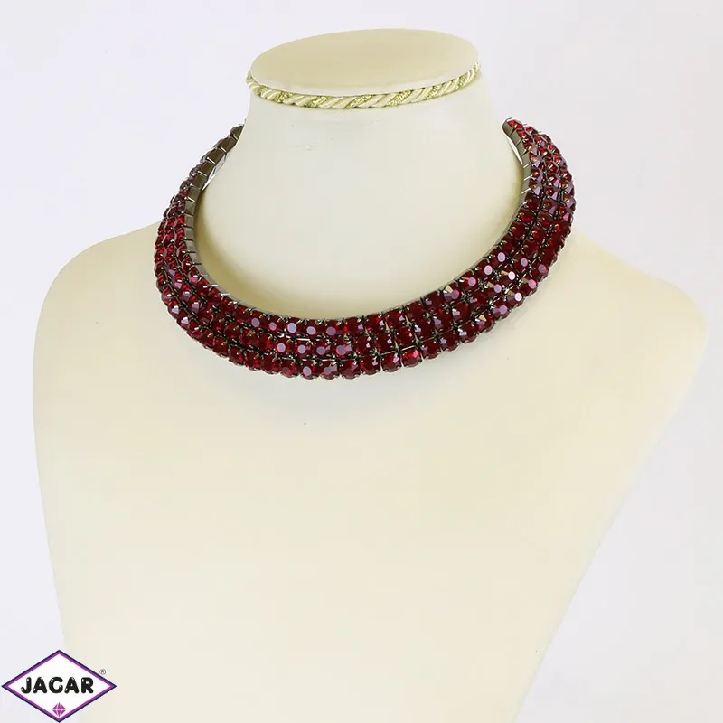 Naszyjnik choker sztywny czerwony NA2934 Naszyjnik choker sztywny czerwony NA2934