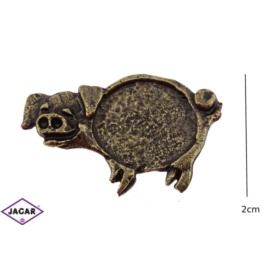 Figurka metalowa -świnka na monetę 20sz/op FR119