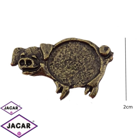 Figurka metalowa -świnka na monetę 20sz/op FR119