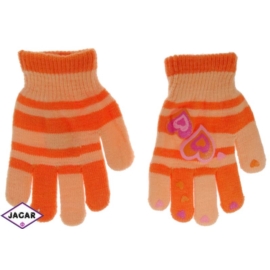 Rękawiczki dziecięce -pomarańczowe dł:14cm RK228