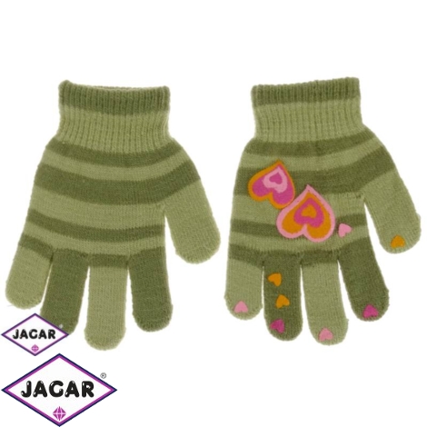 Rękawiczki dziecięce - zielone dł:14cm RK234