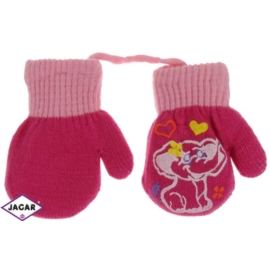 Rękawiczki dziecięce - różowe dł: 10cm RK237