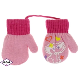 Rękawiczki dziecięce - różowe dł: 10cm RK240