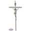 Krzyż metalowy - srebrny dł: 17cm
