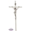 Krzyż metalowy - srebrny dł: 17cm