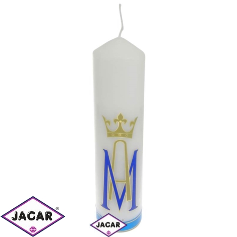 Świeca ołtarzowa - Symbol Maryjny - dł:23cm SG2