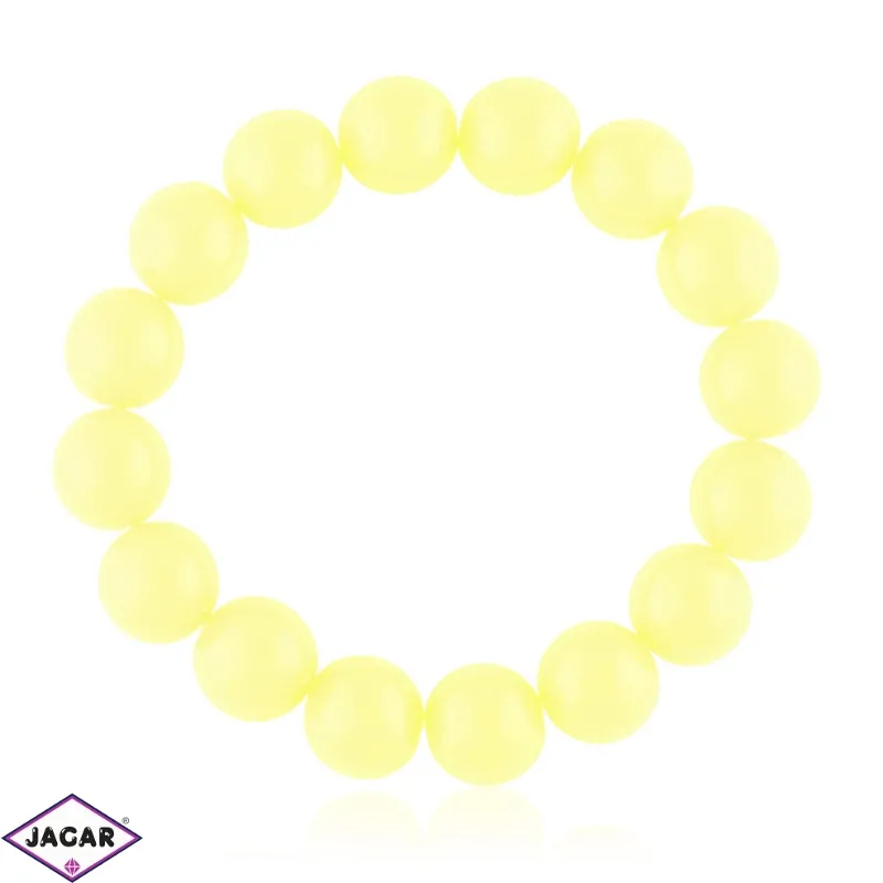 Bransoletka z koralików - żółta 1cm - BRA4699 Bransoletka z koralików - żółta 1cm - BRA4699