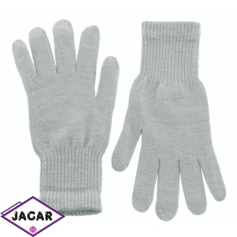 Klasyczne rękawiczki damskie - jasny szary - RK331