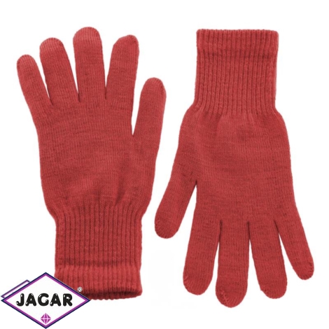 Klasyczne rękawiczki damskie - czerwony - RK338