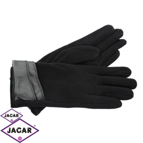 Eleganckie rękawiczki damskie - czarne - RK348