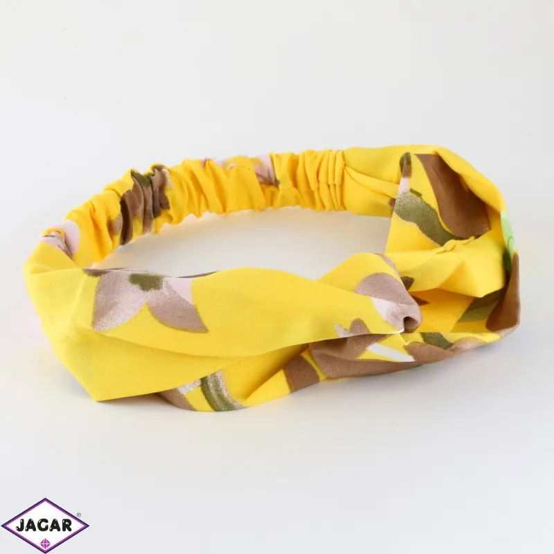 Opaska tekstylna w kwiaty żółta OPS2102 Opaska tekstylna w kwiaty żółta OPS2102