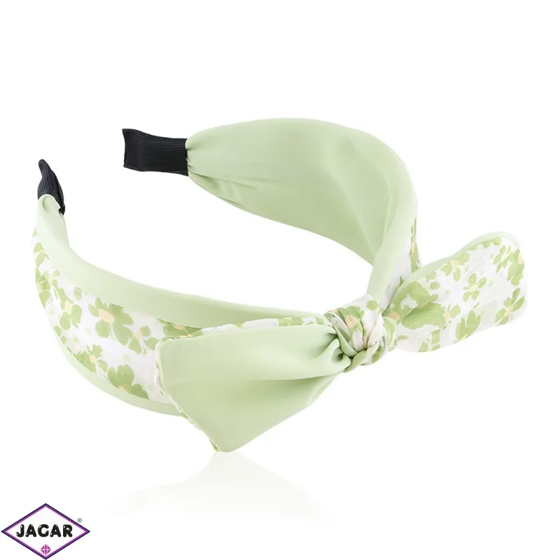 Opaska z kokardą floral zielony OPS2112 Opaska z kokardą floral zielony OPS2112