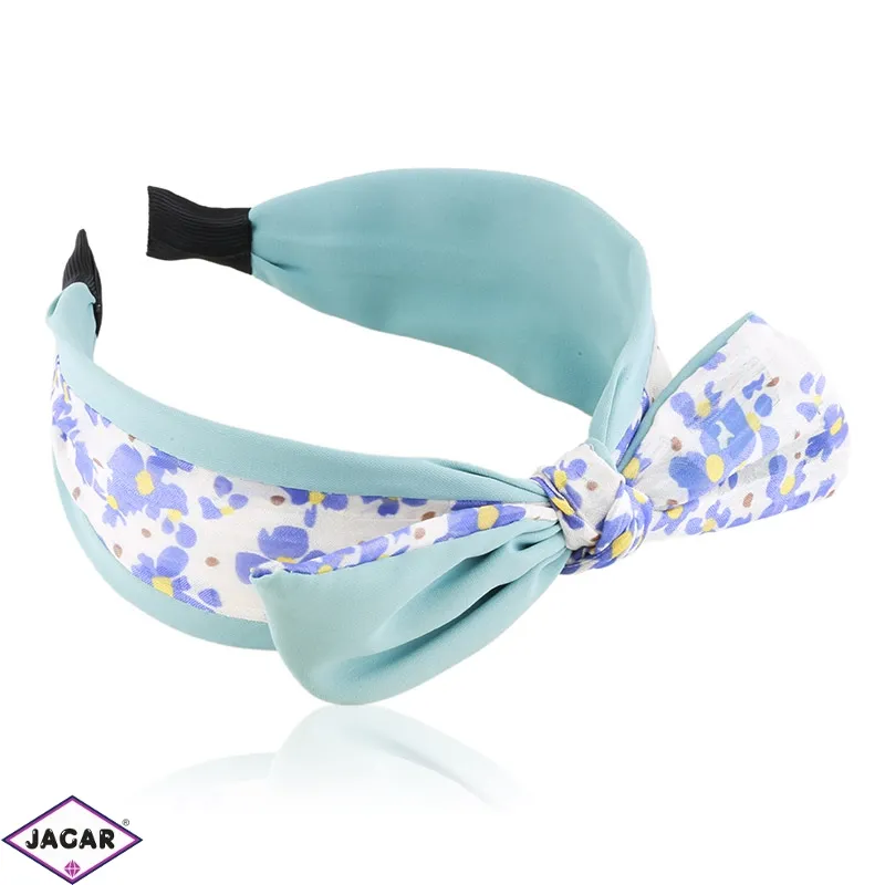 Opaska z kokardą floral niebieski OPS2113 Opaska z kokardą floral niebieski OPS2113