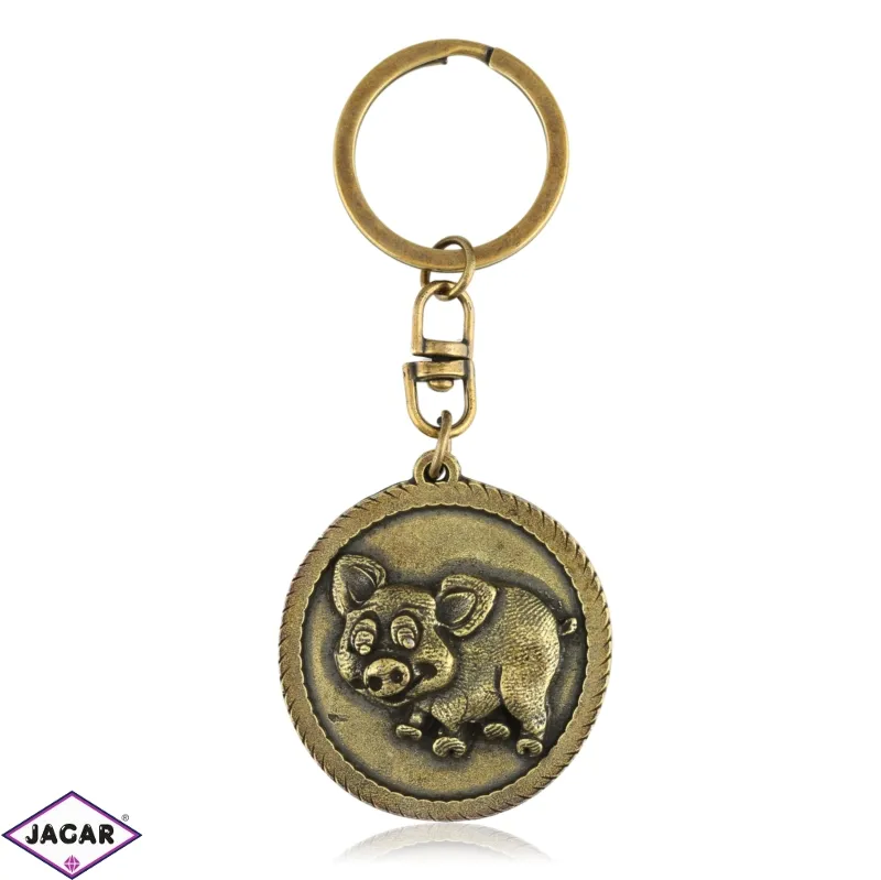Brelok metalowy - 2019 rok Świni - 9cm - BM149 Brelok metalowy - 2019 rok Świni - 9cm - BM149