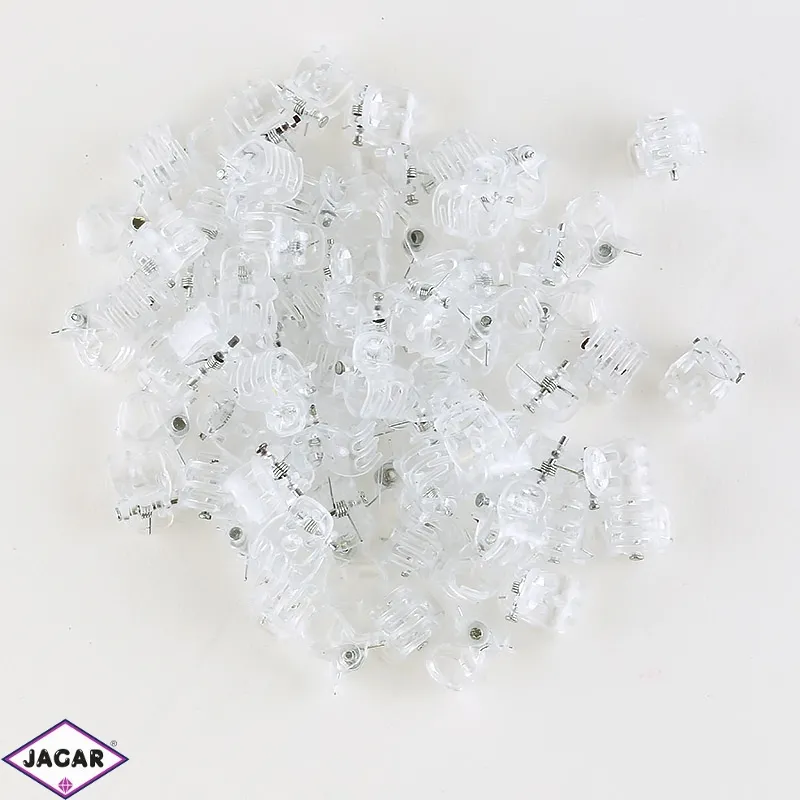 Spineczki żabki transparentne 1,5cm 100szt - ZW846 Spineczki żabki transparentne 1,5cm 100szt - ZW846
