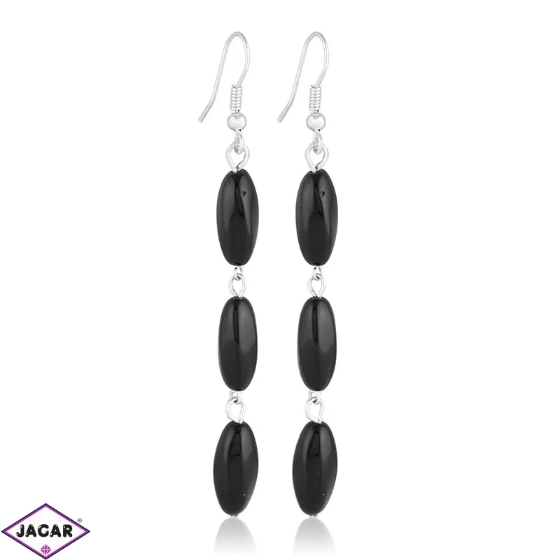 Kolczyki perła czarna błyszcząca 8cm - PEK79 Kolczyki perła czarna błyszcząca 8cm - PEK79