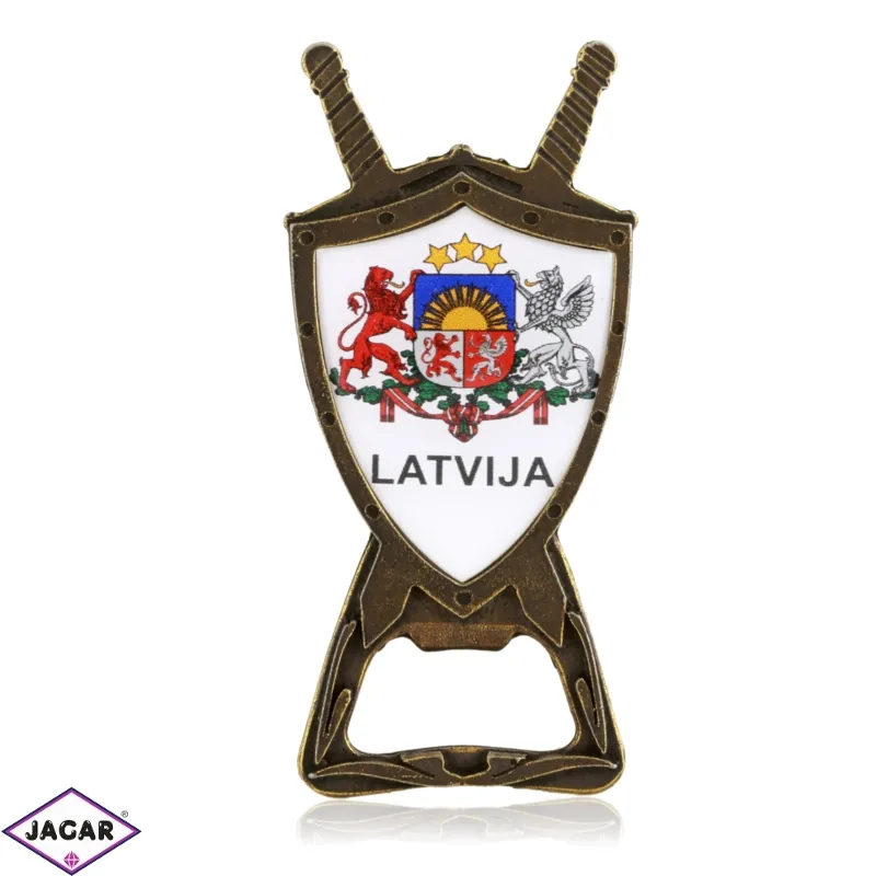 Magnes otwieracz herb LATVIJA ŁOTWA MM125 Magnes otwieracz herb LATVIJA ŁOTWA MM125