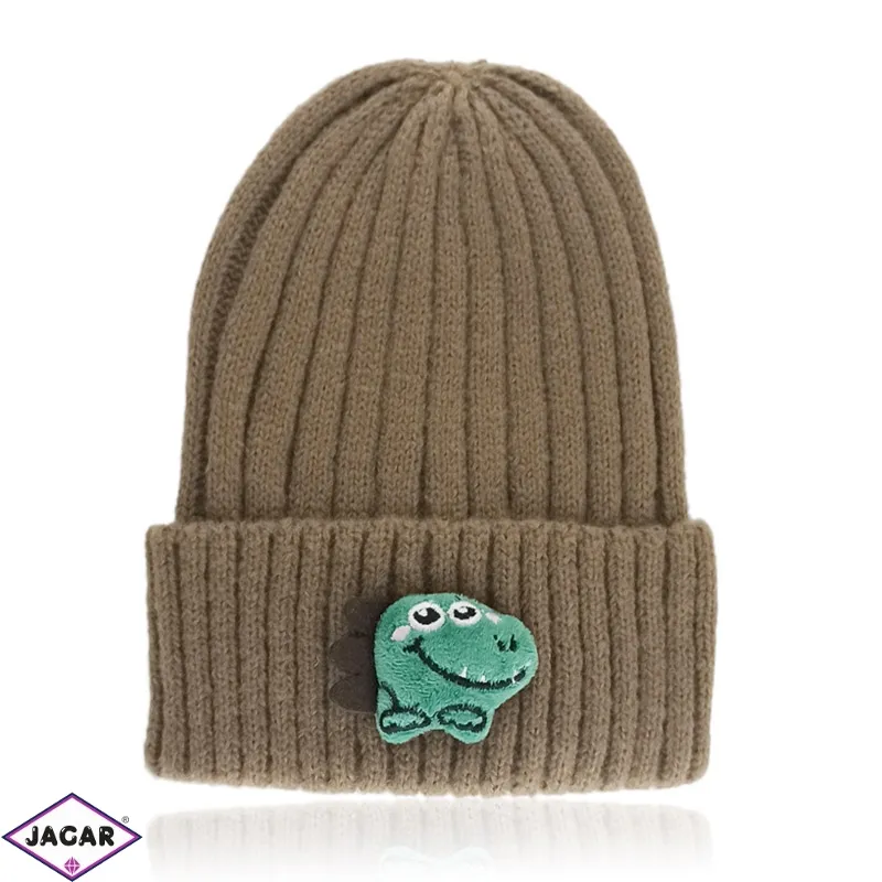 Czapka dziecięca DINO 48-54cm brązowa CD734 Czapka dziecięca DINO 48-54cm brązowa CD734