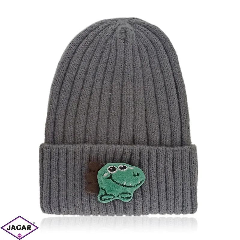 Czapka dziecięca DINO 48-54cm szara CD735 Czapka dziecięca DINO 48-54cm szara CD735