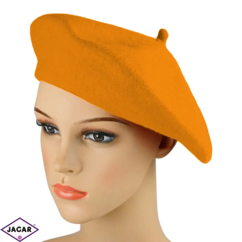 Beret damski Rabionek - pomarańczowy - RB63 Beret damski Rabionek - pomarańczowy - RB63