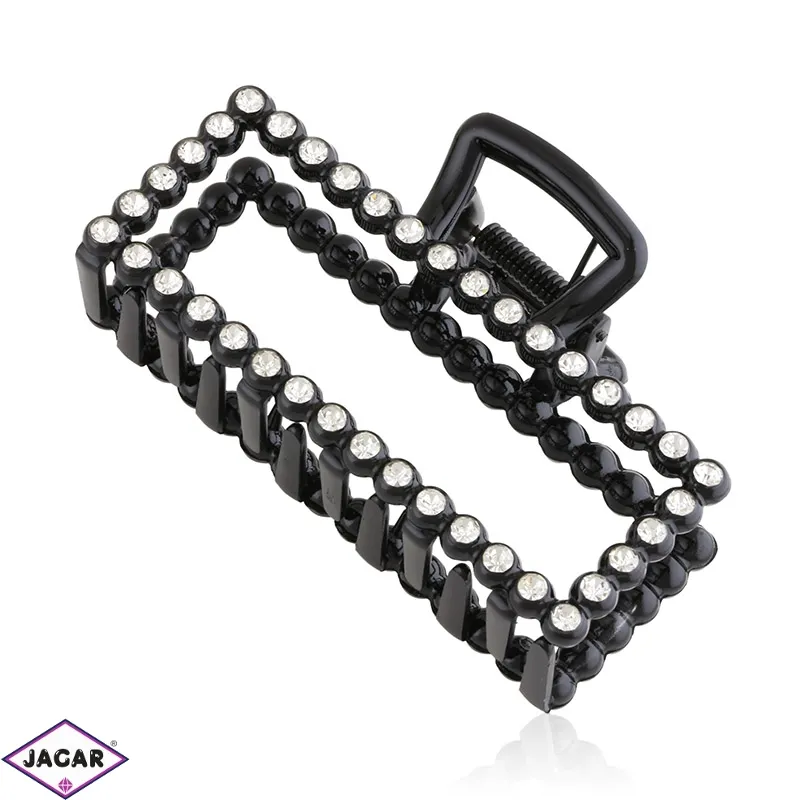 Klamry czarne z kryształkami 9,5cm 6szt/op SZ913 Klamry czarne z kryształkami 9,5cm 6szt/op SZ913