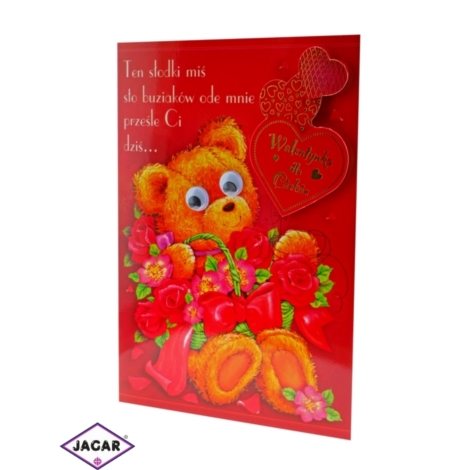 Kartka Walentynkowa - 17cm x 11,5cm - KAR07