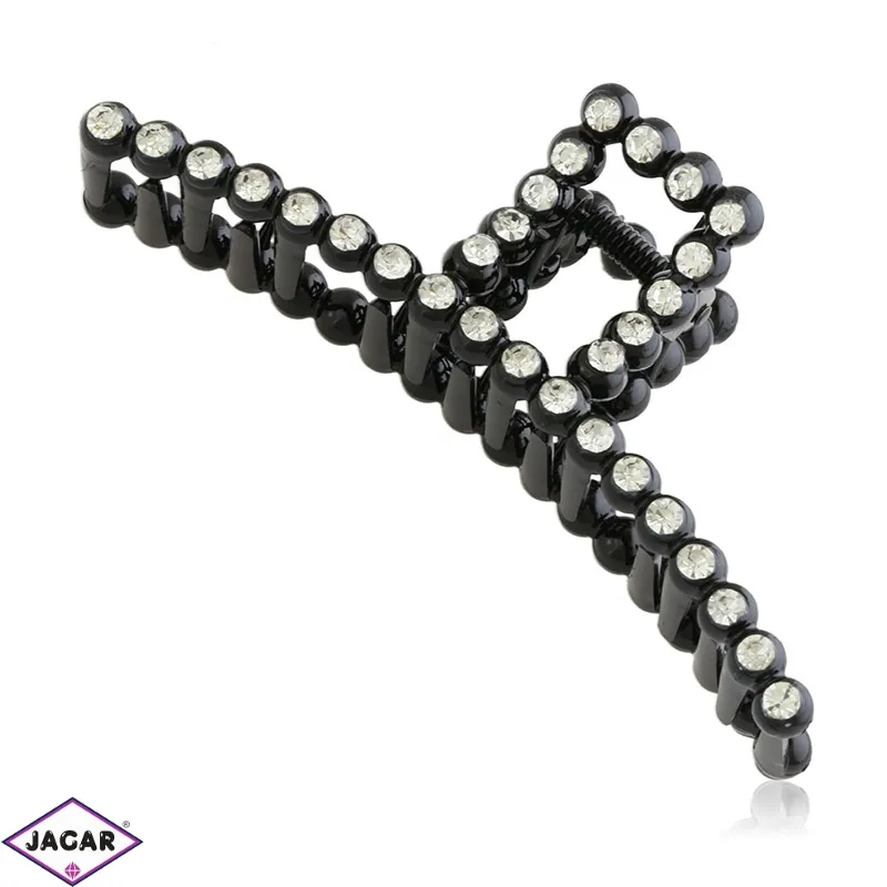 Klamry czarne z kryształkami 12cm 6szt/op SZ928 Klamry czarne z kryształkami 12cm 6szt/op SZ928