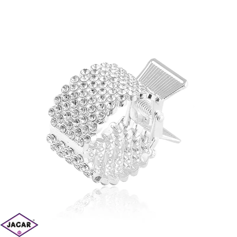 Klamra kryształkowa srebrna 4,5cm SZ933 Klamra kryształkowa srebrna 4,5cm SZ933