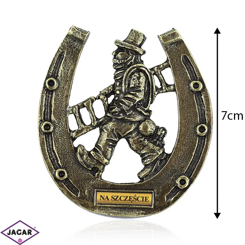 Magnes metalowy - Kominiarz podkowa - 7cm - MM65 Magnes metalowy - Kominiarz podkowa - 7cm - MM65