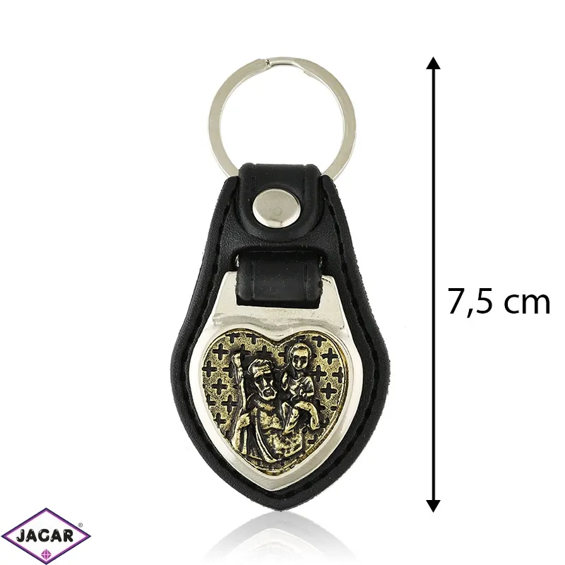 Brelok metalowy Św. Krzysztof 7,5cm 5szt/op  BM152