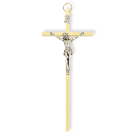 Krzyż metalowy - kolor złoty dł: 21cm KR06