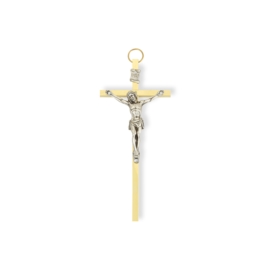 Krzyż metalowy - kolor złoty dł: 13cm KR08