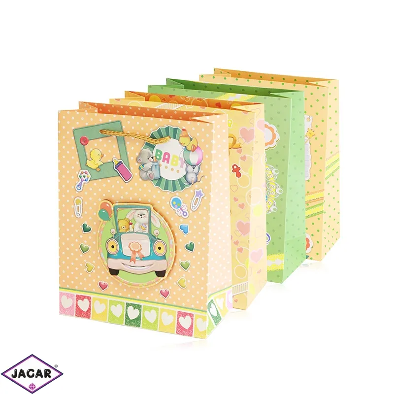 Torebki papierowe mix 32x26x10cm 12szt/op TP1117 Torebki papierowe mix 32x26x10cm 12szt/op TP1117