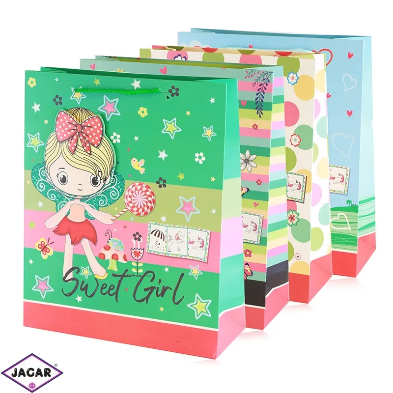 Torebki papierowe mix 42x30x12cm 12szt/op TP1119 Torebki papierowe mix 42x30x12cm 12szt/op TP1119