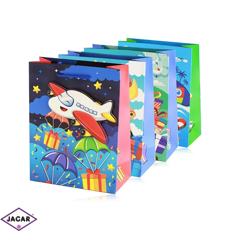 Torebki papierowe mix 32x26x10cm 12szt/op TP1121 Torebki papierowe mix 32x26x10cm 12szt/op TP1121