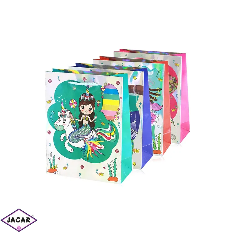 Torebki papierowe mix 23x18x8cm 12szt/op TP1126