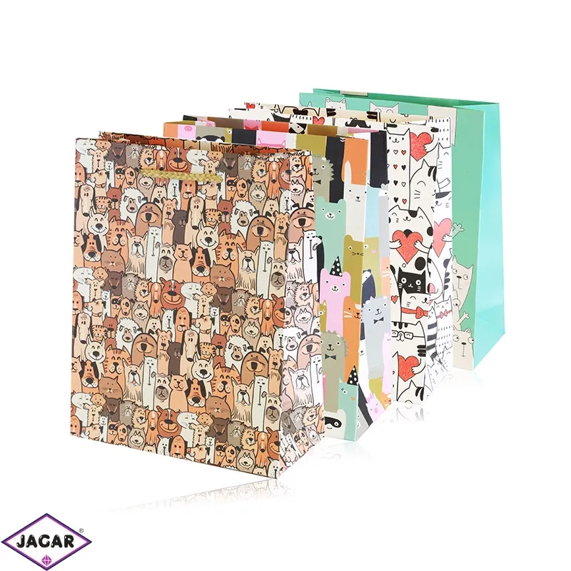 Torebki papierowe mix 32x26x10cm 12szt/op TP1129 Torebki papierowe mix 32x26x10cm 12szt/op TP1129