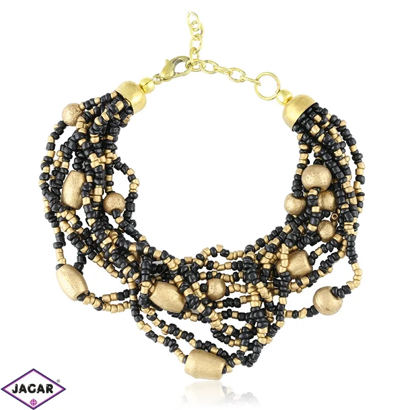 Bransoletka boho z czarnych koralików - BRA750 Bransoletka boho z czarnych koralików - BRA750