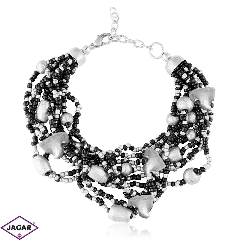 Bransoletka boho z czarnych koralików - BRA751 Bransoletka boho z czarnych koralików - BRA751