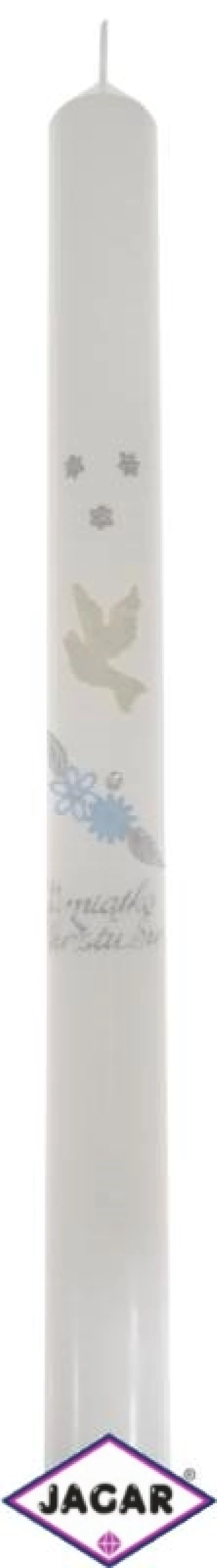 Świeca - pamiątka Chrztu Św.niebieska dł:40cm SG11 Świeca - pamiątka Chrztu Św.niebieska dł:40cm SG11
