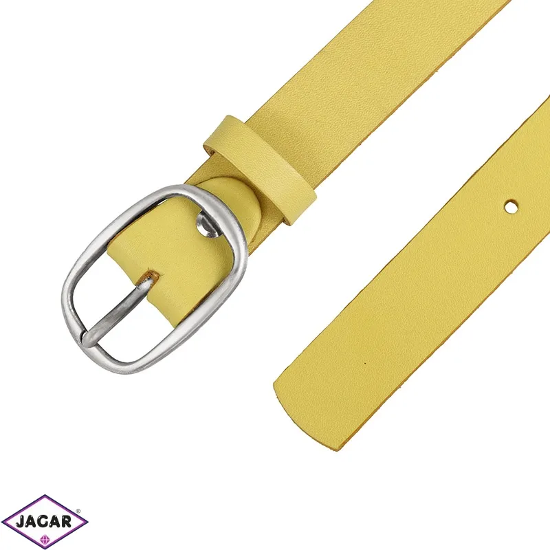 Pasek skórzany damski żółty 4cm BL532 Pasek skórzany damski żółty 4cm BL532