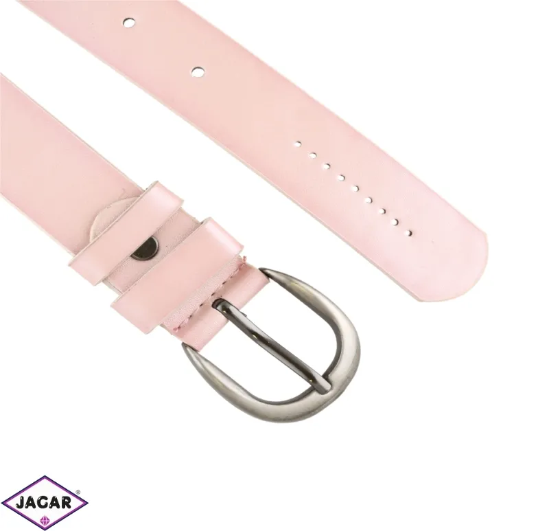 Pasek skórzany damski różowy 3cm BL534 Pasek skórzany damski różowy 3cm BL534