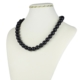 Naszyjnik perła czarna - 2-rzędowe - 50cm PER397