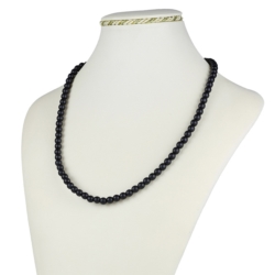 Naszyjnik perła czarna matowa - 50cm PER398