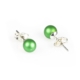 Kolczyki perła zielona matowa - PEK36