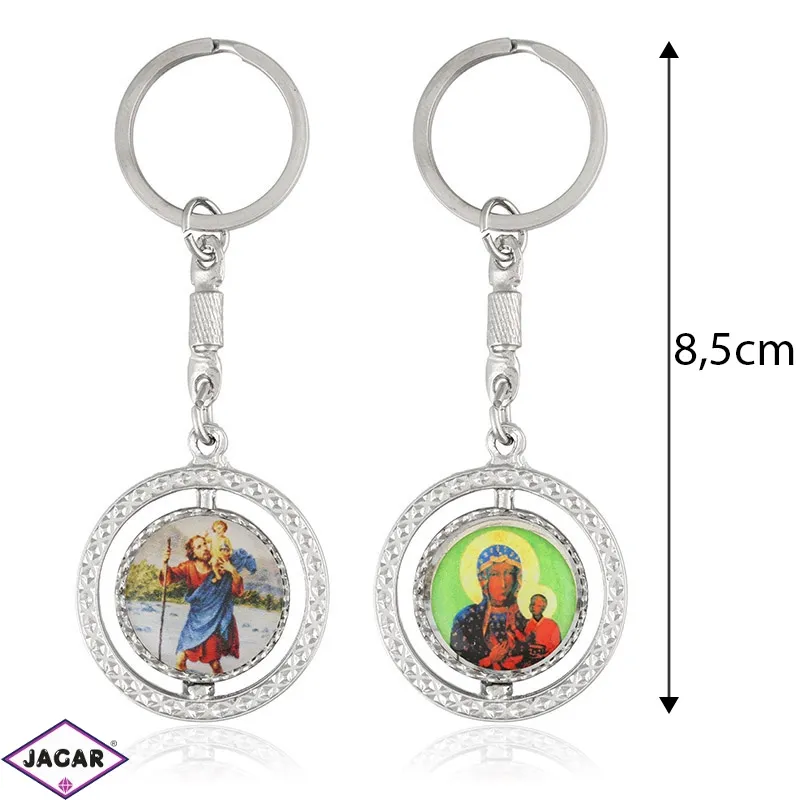 Brelok metalowy Św. Krzysztof 8,5cm 5szt/op BM164 Brelok metalowy Św. Krzysztof 8,5cm 5szt/op BM164