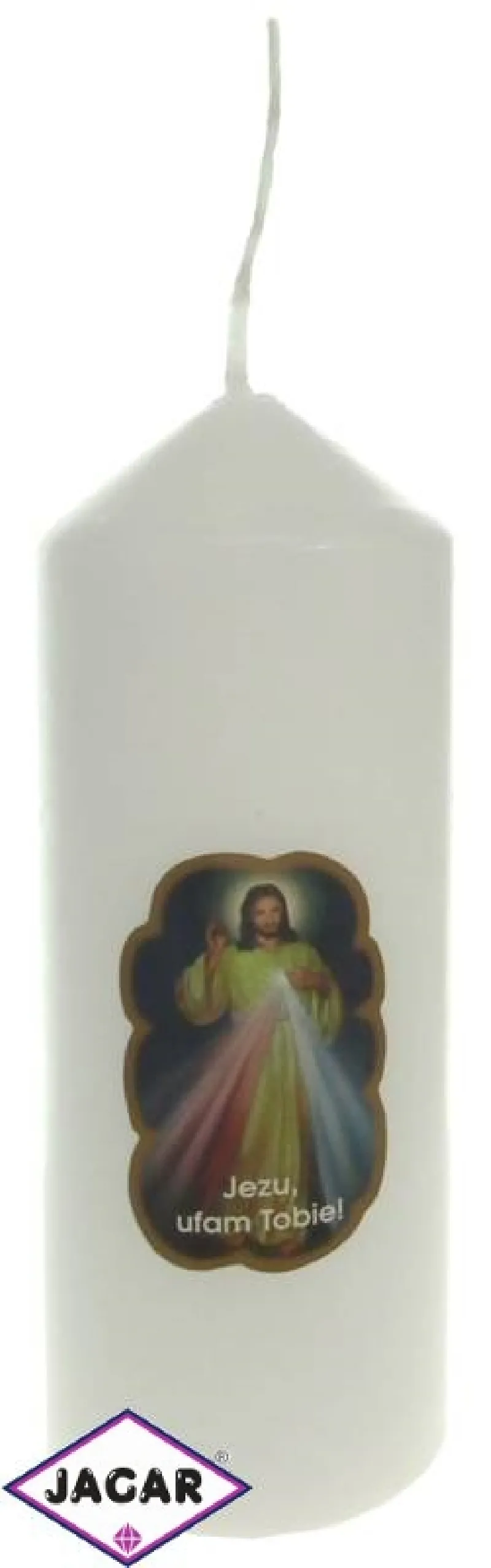 Świeca ołtarzowa -J. Miłosierny - dł:13cm SG21 Świeca ołtarzowa -J. Miłosierny - dł:13cm SG21
